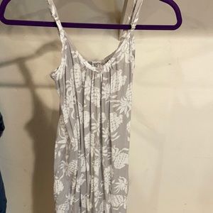 Maxi Pineapple Printed Flowy Dress, One Size